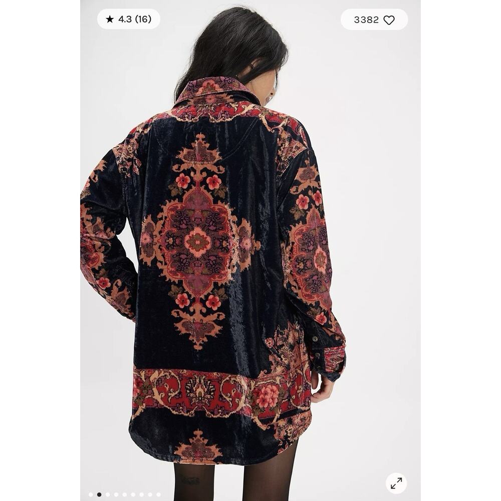 Free People We The Free One Night Velvet Top Boho Gypsy Hippie Womens Small